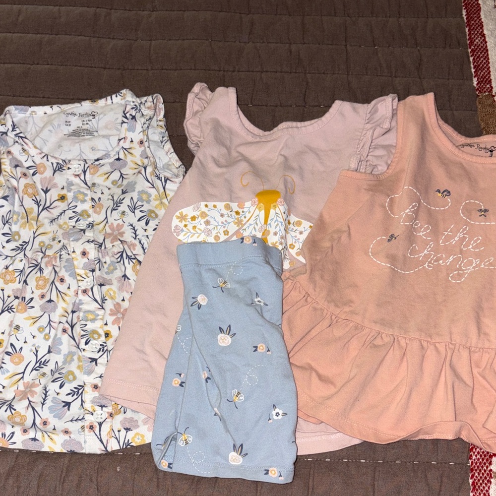 Cynthia Rowley Kids Matching Set - Floral, Pink, and Blue